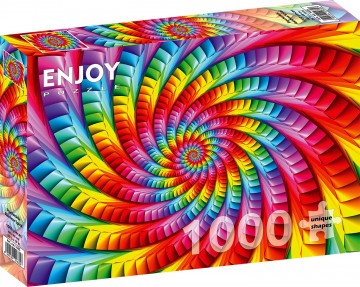 Enjoy Puzzle - Psychedelic Rainbow Spiral - 1000 Stukjes 2