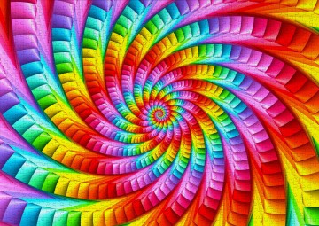 Enjoy Puzzle - Psychedelic Rainbow Spiral - 1000 Stukjes 3