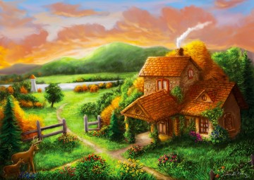 Enjoy Puzzle - Cottage at Dusk - 1000 Stukjes