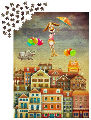 Enjoy Puzzle - Above the City - 1000 Stukjes 4
