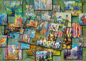 Enjoy Puzzle - Woodland Collage - 1000 Stukjes 6