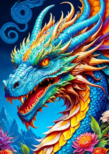 Enjoy Puzzle - Blue Dragon - 1000 Stukjes