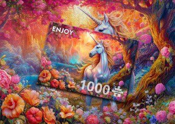 Enjoy Puzzle - Enchanted Harmony Unicorn - 1000 Stukjes 5