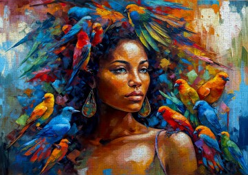 Enjoy Puzzle - Feathery Queen - 1000 Stukjes 3