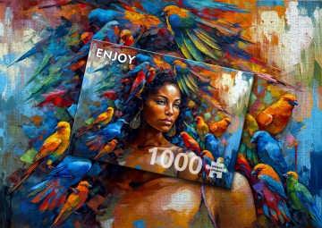 Enjoy Puzzle - Feathery Queen - 1000 Stukjes 6
