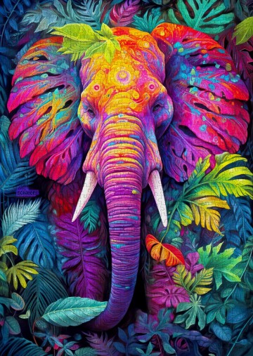 Enjoy Puzzle - Disguised Elephant - 1000 Stukjes 4