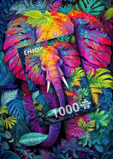 Enjoy Puzzle - Disguised Elephant - 1000 Stukjes 6