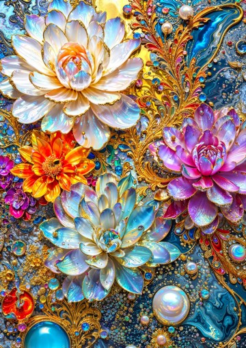 Enjoy Puzzle - Pearlescent Waterlilies - 1000 Stukjes