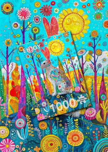 Enjoy Puzzle - Hare's Whimsical Land - 1000 Stukjes 5