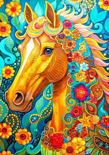 Enjoy Puzzle - Blooming Mane - 1000 Stukjes