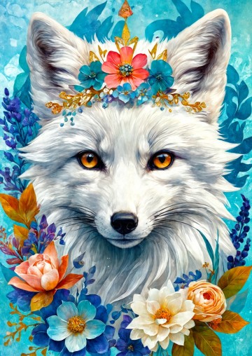 Enjoy Puzzle - Blooming Snow Fox - 1000 Stukjes