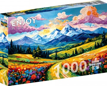 Enjoy Puzzle - Flowered Valley - 1000 Stukjes 2