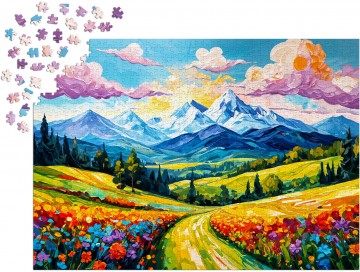 Enjoy Puzzle - Flowered Valley - 1000 Stukjes 5