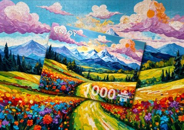Enjoy Puzzle - Flowered Valley - 1000 Stukjes 6