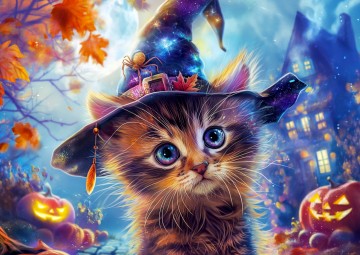 Enjoy Puzzle - Little Witch Cat - 1000 Stukjes