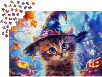 Enjoy Puzzle - Little Witch Cat - 1000 Stukjes 5