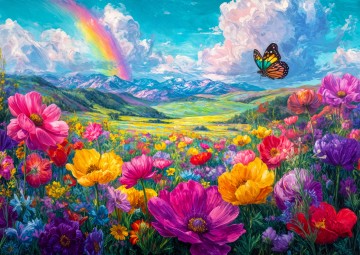Enjoy Puzzle - Rainbow Meadow - 1000 Stukjes