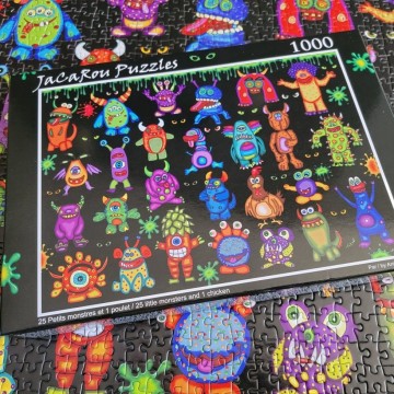 JaCaRou Puzzle - 25 Little Monsters and 1 Chicken - 1000 Stukjes 2