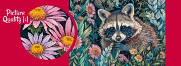 CherryPazzi - Raccoon in Flowers - 1000 Stukjes 5