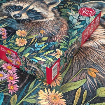 CherryPazzi - Raccoon in Flowers - 1000 Stukjes 7