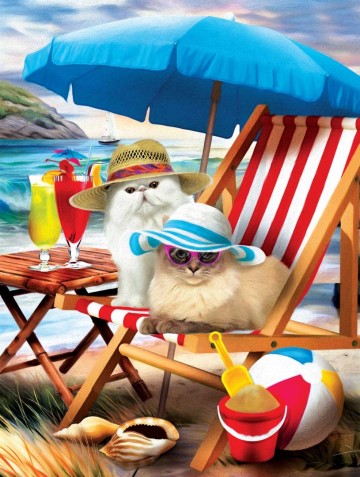 SunsOut - Beach Cats - 300 XL Stukjes