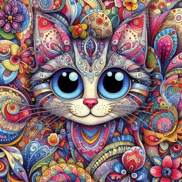 Yazz - Big Eyed Cat - 1023 Stukjes