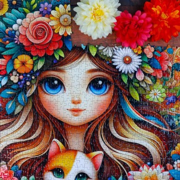 JaCaRou Puzzle - Blossom Companions - 1000 Stukjes 3