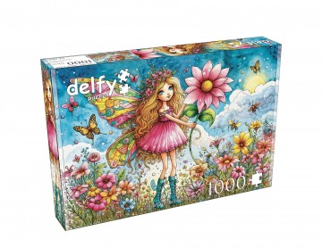Delfy Puzzle - Blush Garden Whispers - 1000 Stukjes 2