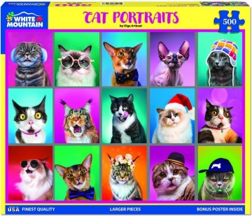 White Mountain - Cat Portraits - 500 Stukjes 2
