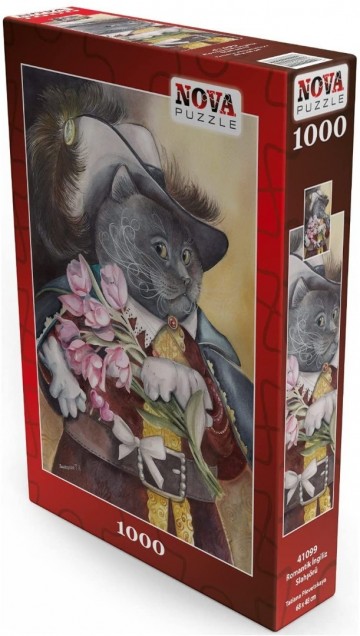 Nova Puzzle - Cat With Flowers - 1000 Stukjes