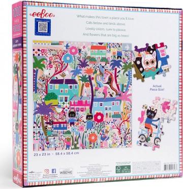 EeBoo - Cats Around Town - 1000 Stukjes 3