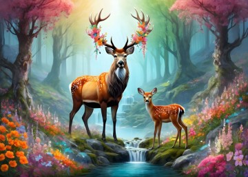 Alipson Puzzle - Cerf Majesteueux - 500 Stukjes