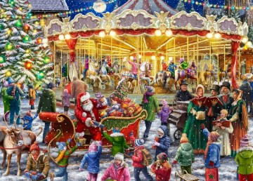 Tucker's Fun Factory - Cheerful Christmas Carousel - 1000 Stukjes