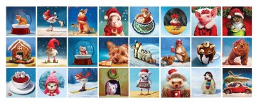 Eurographics - Advent Calendar - Christmas Animals - 24 x 50 Stukjes 4