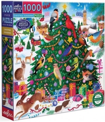 EeBoo - Christmas Songbirds - 1000 Stukjes 2