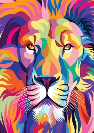 Nova Puzzle - Colorful Lion - 1000 Stukjes