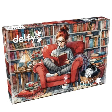 Delfy Puzzle - Cozy Reading Time - 1000 Stukjes 2