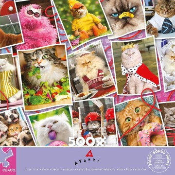 Ceaco - Cranky Kitties Collage - 500 Stukjes Schade 3