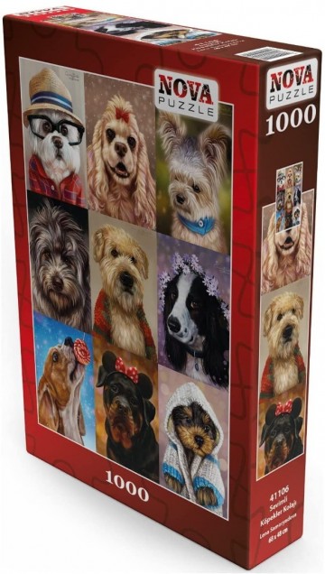 Nova Puzzle - Cute Dogs - 1000 Stukjes 2