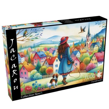 JaCaRou Puzzle - Dog Walking Bliss - 1000 Stukjes 2