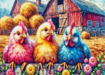 Delfy Puzzle - Egg-citing Trio - 1000 Stukjes