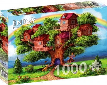Enjoy Puzzle - Treehouses - 1000 Stukjes 2