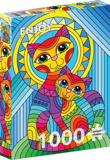 Enjoy Puzzle - Inseparable Cat and Kitten - 1000 Stukjes 2