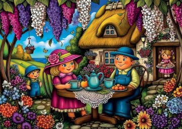 Delfy Puzzle - Family Garden Joy - 1000 Stukjes