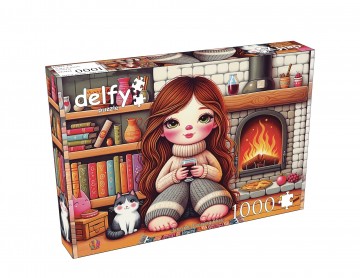 Delfy Puzzle - Fireside Evening Bliss - 1000 Stukjes 2
