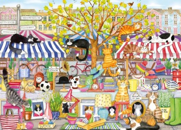 Gibsons - Flea Market Moggies - 1000 Stukjes