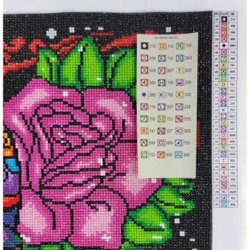 JaCaRou Diamond Painting - Flower Skull 2