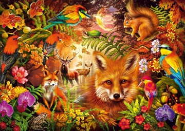 Schmidt - Flowers, Fur and Feathers - 1000 Stukjes