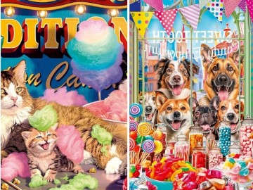 Trefl - Fluffy Friends - 2 x 500 Stukjes