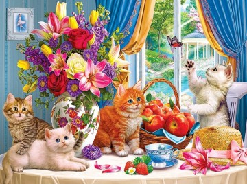 Cra-Z-Art - Fluffy Kittens in the Living Room - 1000 Stukjes